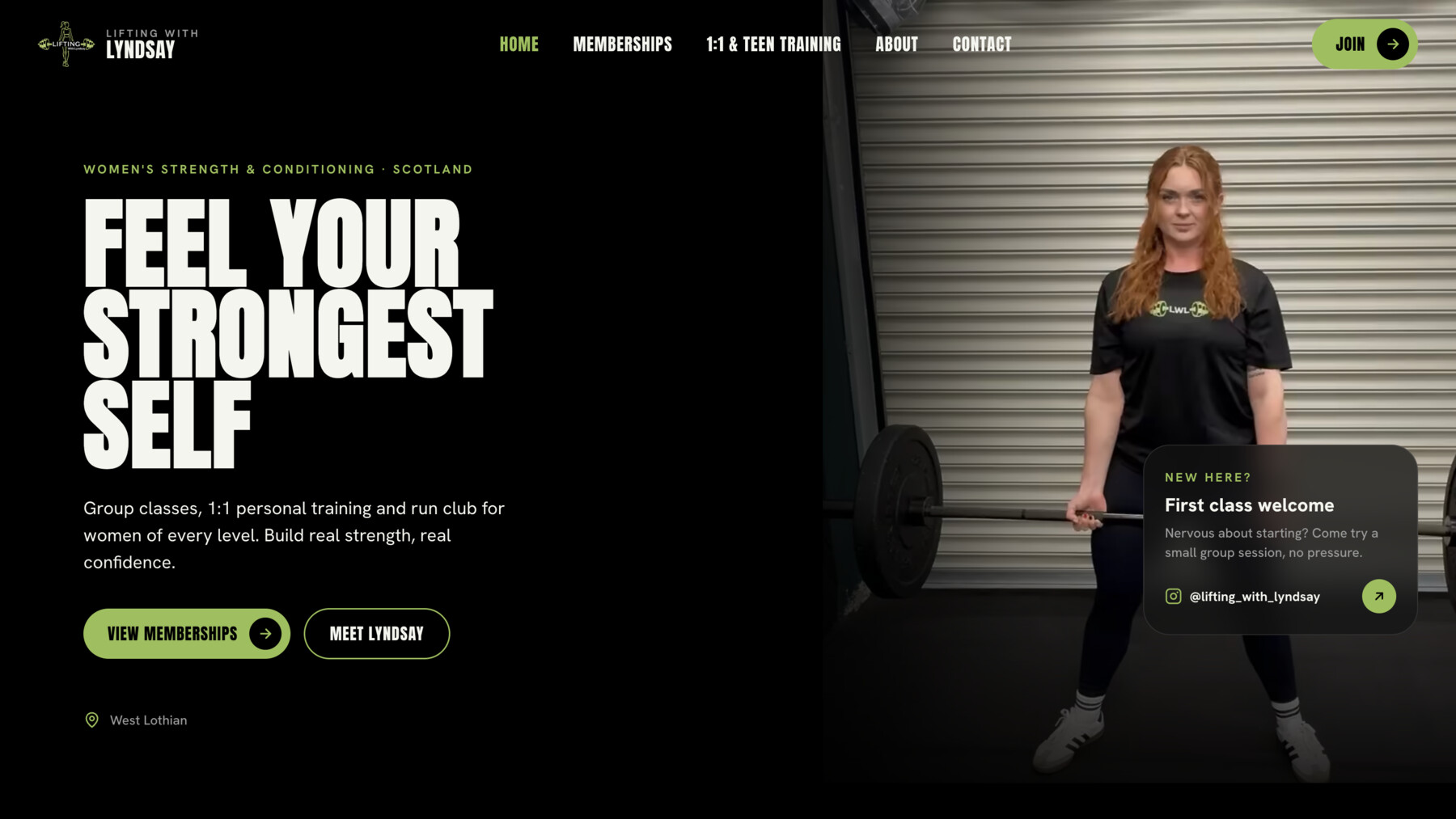 Lifting with Lyndsay, hero